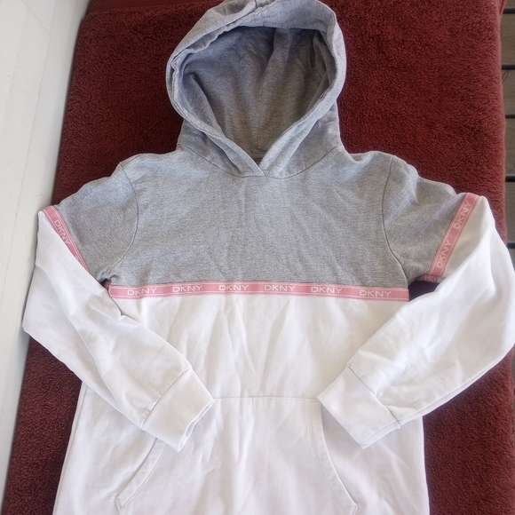 DKNY girls long sweater hoodie size L(12) - Picture 2 of 12